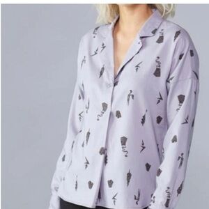 REI Womens Shirt Size Medium Purple Cooperative Lavender Button Down Top